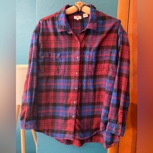 Levi's Red and Blue Plaid Button Down Shirt